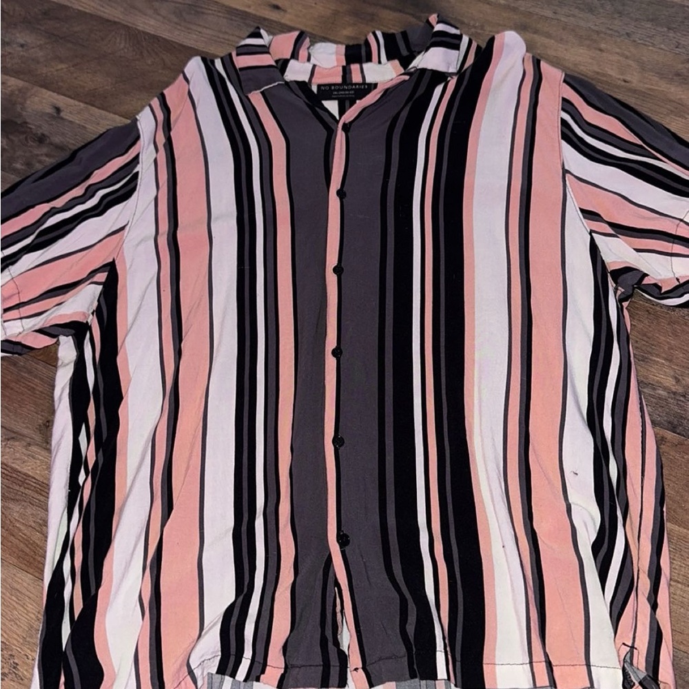 Striped Pink and Black Men's Shirt